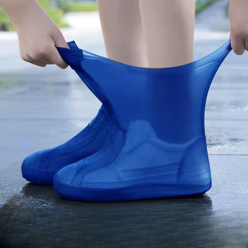 Outdoor Latex Rain Boots (3 Pairs), Disposable Waterproof Shoe Cover, Rain Prevention Shoe Cover for Outdoor School Work Office