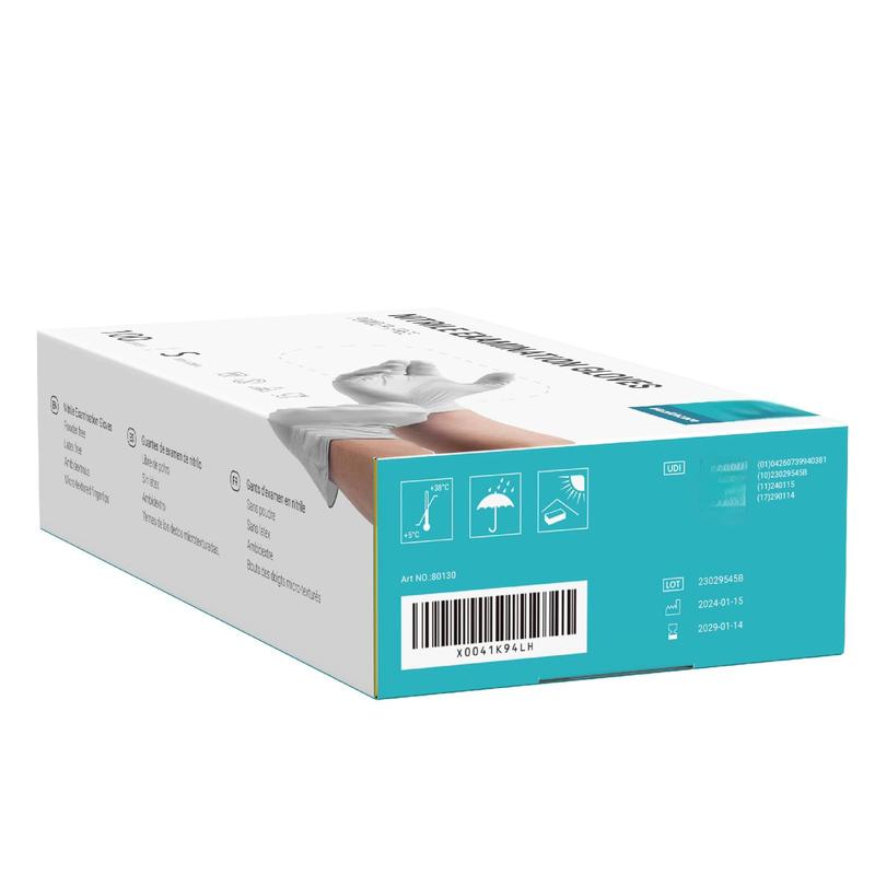 Nitrile Examination Gloves, Pack of 100