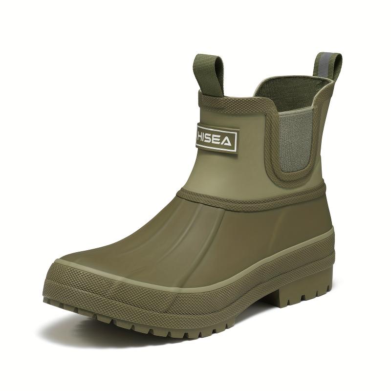 Waterproof Women's Short HISEA Duck Chelsea Rain Boots Outdoor Mud Garden Boot