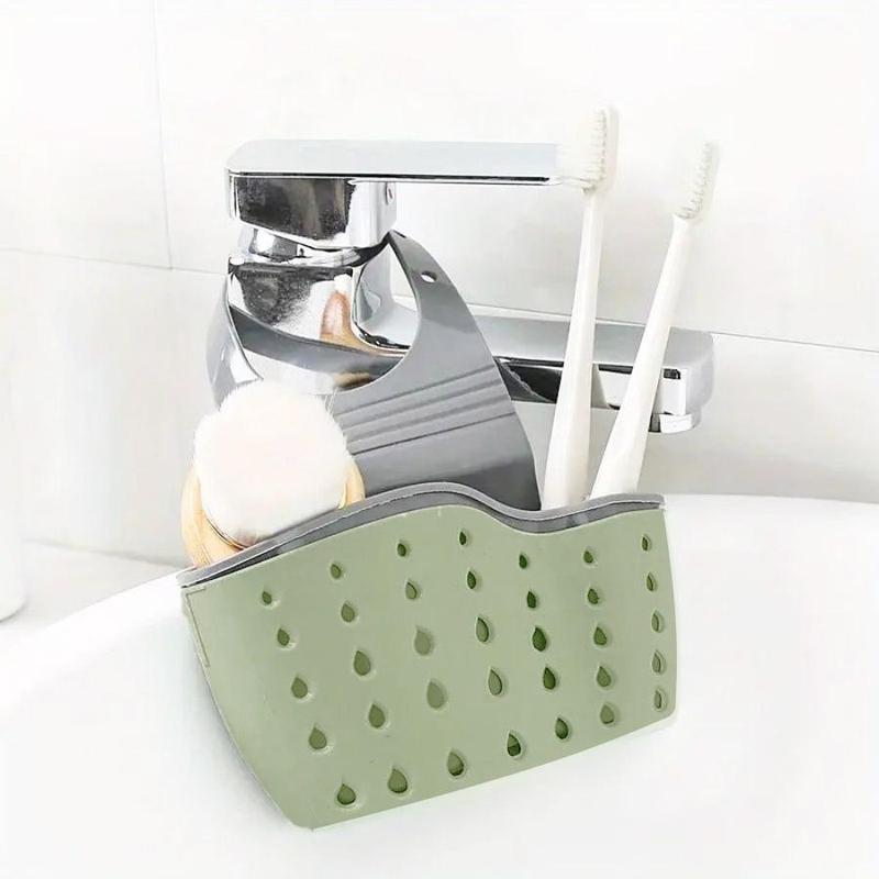 Kitchen Sink Holder Hanging Drain Basket, Adjustable Sink Soap Sponge Holder, Kitchen Hanging Drain Basket, Kitchen Organizer Supplies