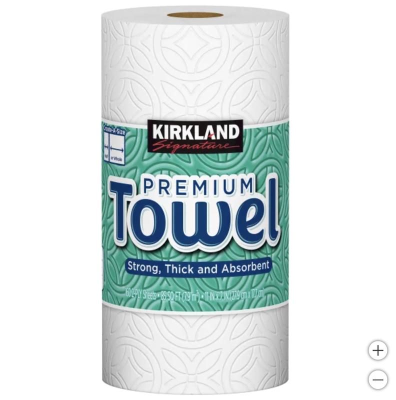 Kirkland Signature Paper Towels, 2-Ply, 160 Sheets, 12 Individually Wrapped Rolls