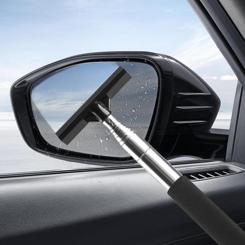 Car Rearview Mirror Cleaning Brush, Portable Retractable Car Rearview Mirror Cleaning Tool, Quick Cleaning Water Mist & Dirt Tool