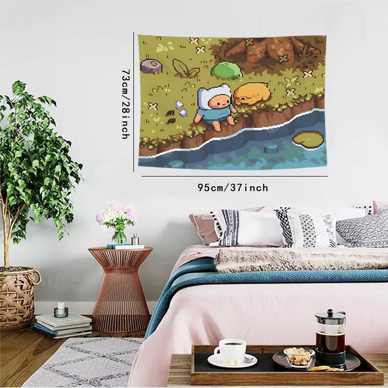 Cartoon Pattern Tapestry, 1 Count Funny Animation Tapestry, Aesthetic Wall Hanging Decor, Wall Art for Home Bedroom Office Decor, Home Decor