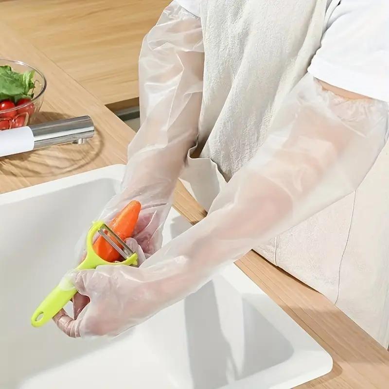 Disposable Cleaning Gloves (20pcs), Waterproof & Oil-proof Gloves, Durable Comfortable Plastic Gloves, Multipurpose Dish Washing & Gardening Gloves