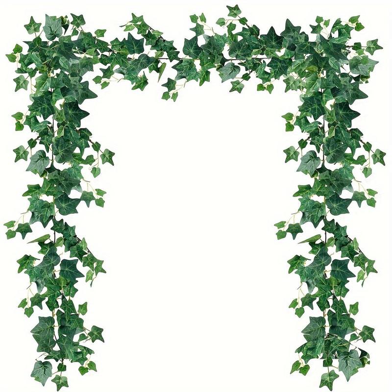 Artificial Greenery Ivy Vine, Simulated Fake Hanging Vine Wreath, Decoration Supplies for Home Living Room Bedroom Dining Room Garden Wedding Party