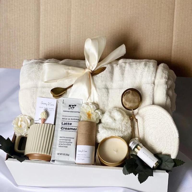 Thinking Of You Gift Box, Hug In A Box, Mom Gift Set, Hygee Gift Box, Encouragement Gift,Cozy Care Package, Self Care Basket, Custom Gift | Christmas Gift Basket | Trendy Gift Box