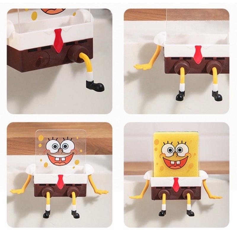 SpongeBob Sponge Holder with Sponge Kitchen Essentials Bathroom Organizer - Home Organizer home accessory Racks Gift