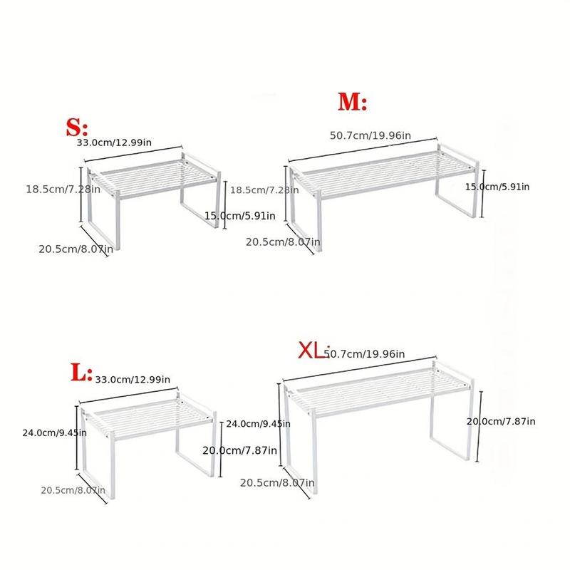 Kitchen Cabinet Shelf, 1 Count Household Table Top Storage Rack, Kitchen Accessories Storage Organizer, Room Organizer Storage Shelf for Kitchen, Summer Gift Ideas, Summer Essentials Kitchen Gadgets