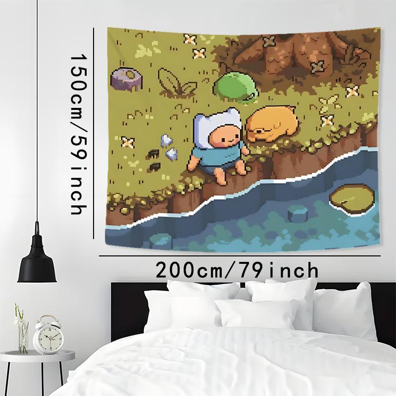 Cartoon Pattern Tapestry, 1 Count Funny Animation Tapestry, Aesthetic Wall Hanging Decor, Wall Art for Home Bedroom Office Decor, Home Decor