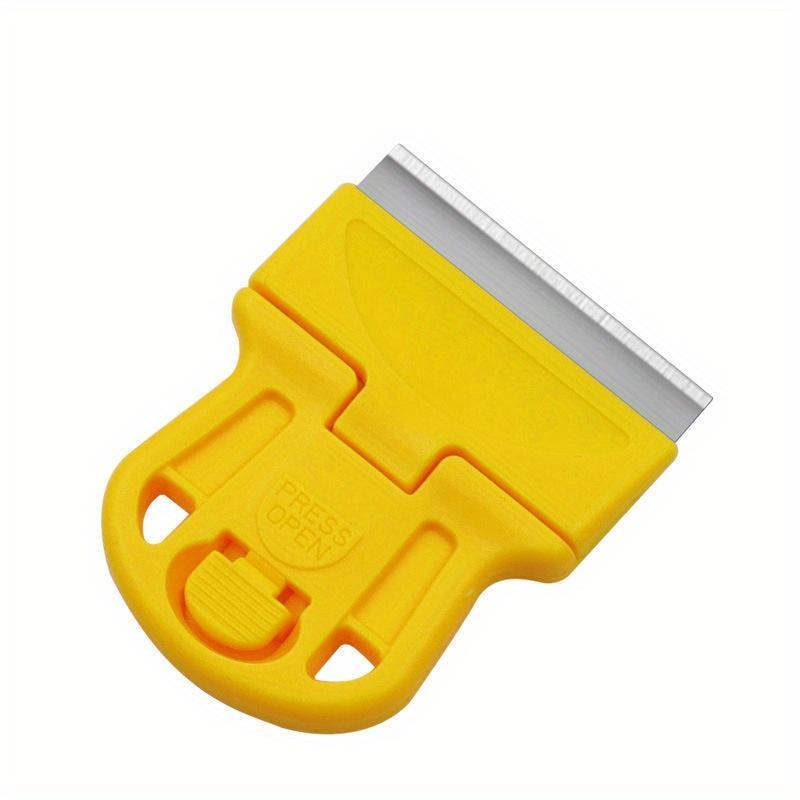 Plastic Mini Razor Blades Scraper, Car Window Film Glass Glue Remover, Suitable for Removing Decal Stickers Old Glue, Scraping Off Paint Decals Labels