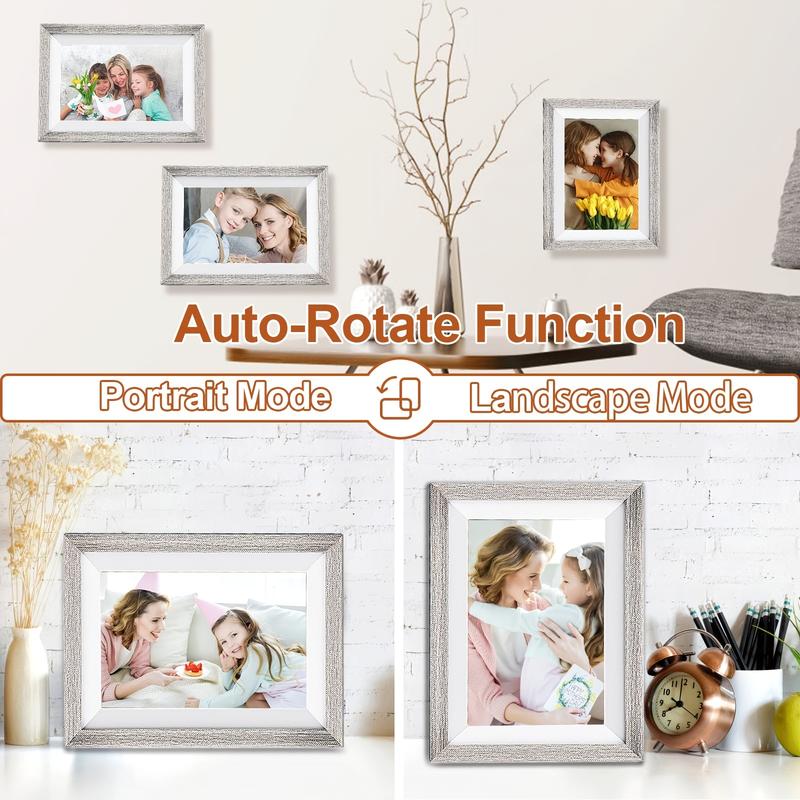 10.1 inch Smart WiFi Digital Photo Frame 1280x800 IPS LCD Touch Screen, Auto Rotation, Mobile Phone APP To Transfer Photos And Videos Cloud Photo Frame Super Large Capacity 16GB, Support TF Card Expansion Up To 32G