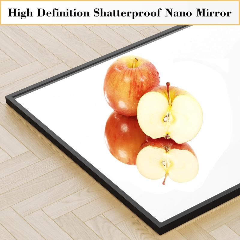 Full Length Mirror with Stand, 59''×16'' Floor Mirror with Aluminum Alloy Frame for Bedroom, Standing Full Body Mirror with Shatter-Proof Glass for Wall, Living Room, Cloakroom, Rect-Black gold