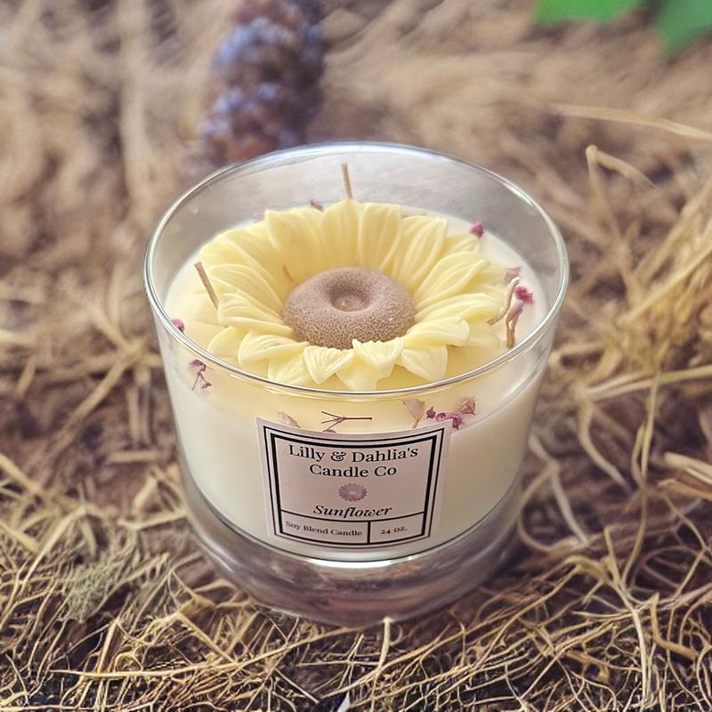 24 oz. Sunflower Candle