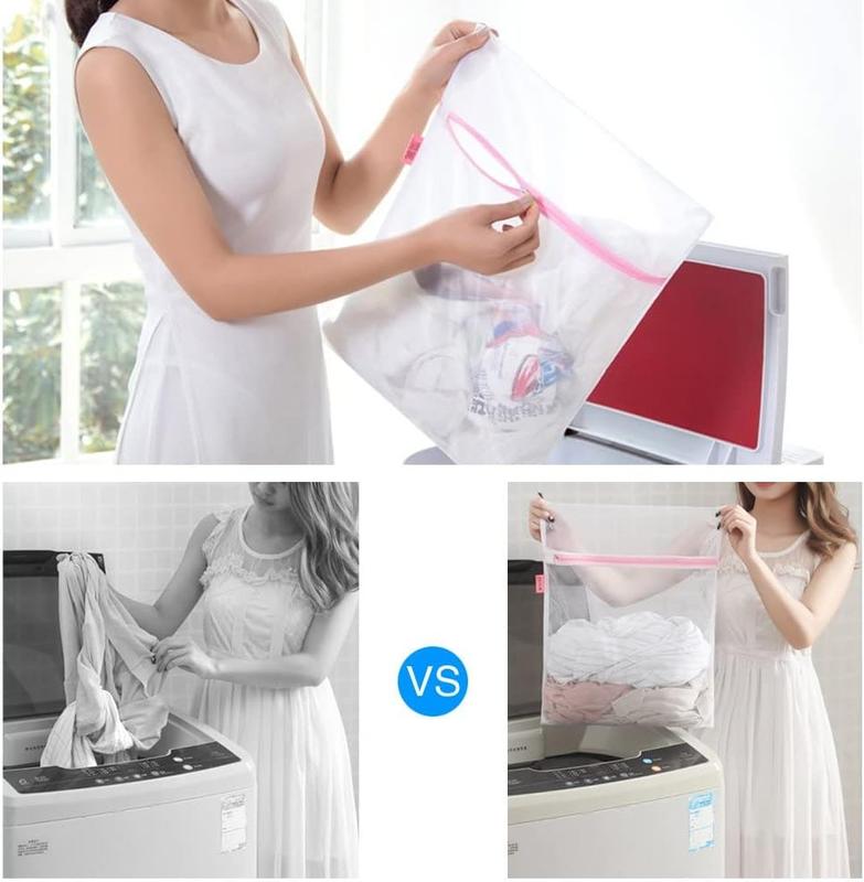 7-piece zippered exquisite mesh laundry bag, travel storage and organizing bag, laundry washing bag, top, bra, stockings, socks, underwear,