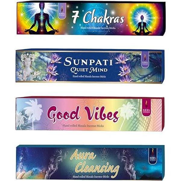 Soul Sticks, Divine Energy Variety Natural Masala Incense Sticks (4 PK)