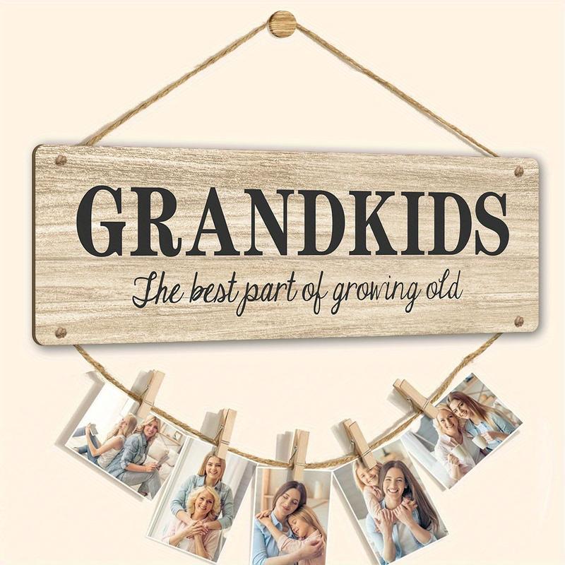 Gifts for Grandma & Grandpa from Grandchildren, Side by Side or Miles Apart Grandkids Photo Holder, Best Christmas or Birthday Gifts for Grandparents from Granddaughter and Grandson