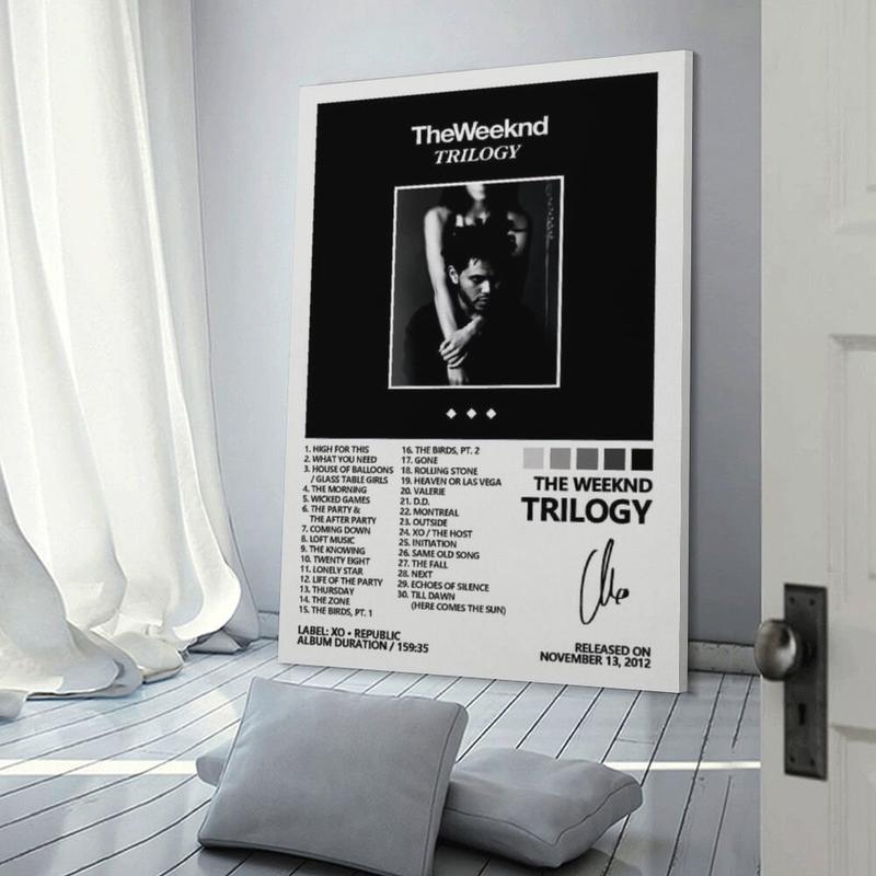 The Poster Weeknd Trilogy Music Album Cover Poster for Canvas Wall Art Bedroom Decor