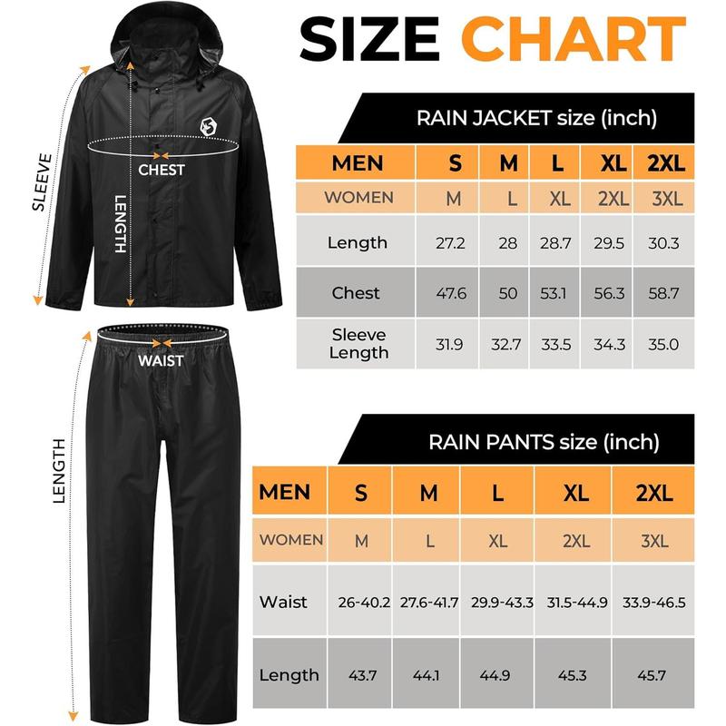 Waterproof Rain Suit – Durable Breathable Lightweight Rainwear for Men & Women Perfect for Motorcycle Golf Fishing