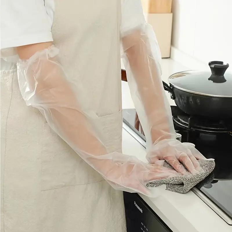 Disposable Cleaning Gloves (20pcs), Waterproof & Oil-proof Gloves, Durable Comfortable Plastic Gloves, Multipurpose Dish Washing & Gardening Gloves