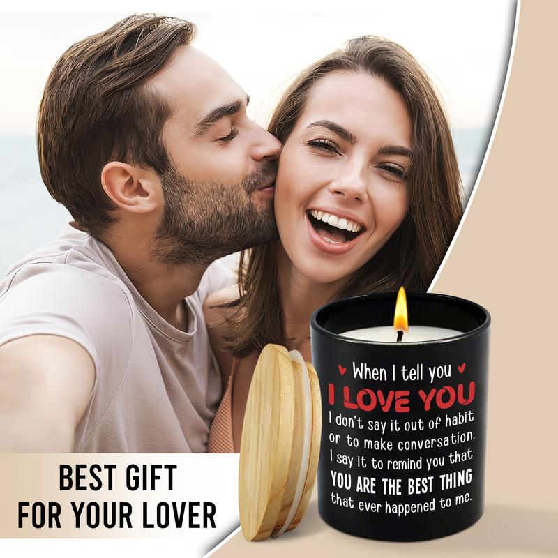 Anniversary Gifts for Men, Women, Boyfriend, Husband, Wife, Valentine's Day, Birthday, Christmas Couple Gifts for Him, Her - Candle 10oz Aroma Decor