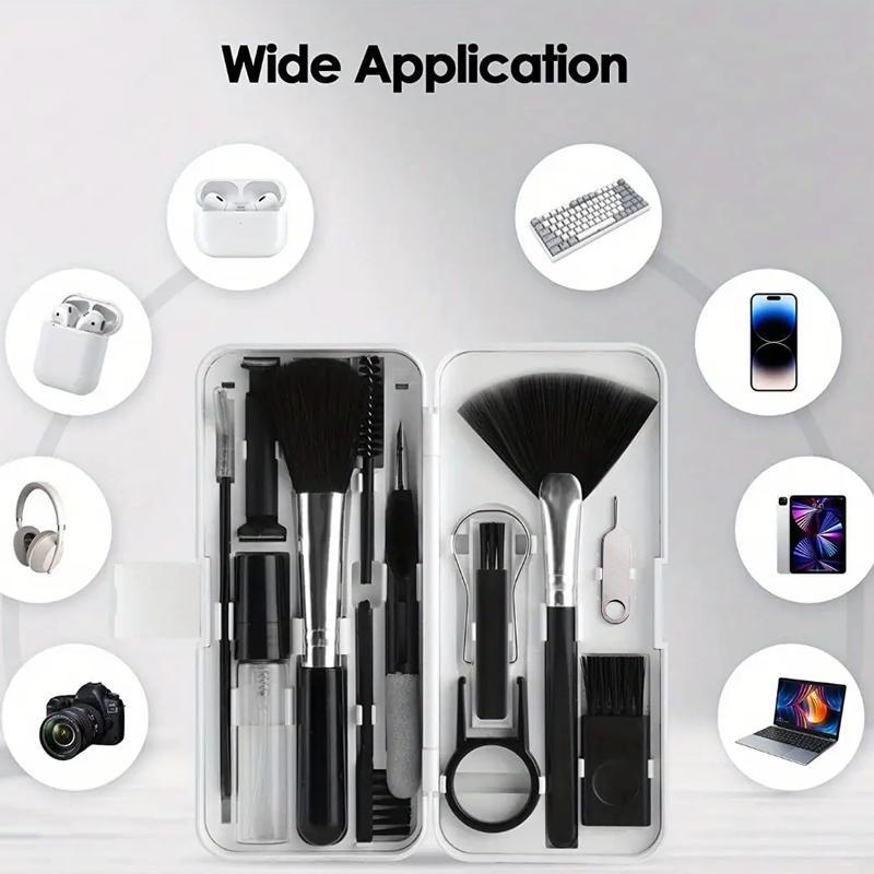 Multifunctional 18 in 1 Cleaning Tool, 1 Count Cleaning Tool Set for Cleaning Earphones & Mobile Phones & Tablets, Portable Multipurpose Cleaning Set