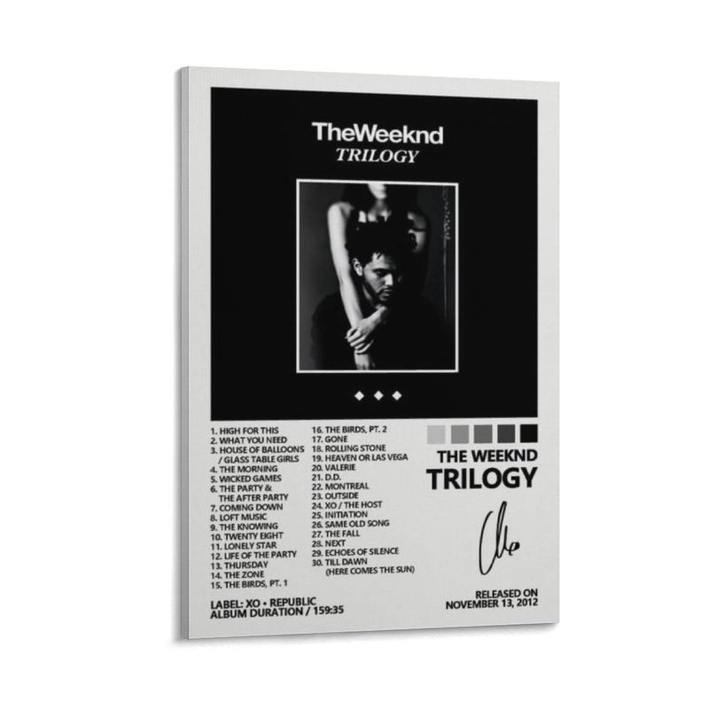 The Poster Weeknd Trilogy Music Album Cover Poster for Canvas Wall Art Bedroom Decor