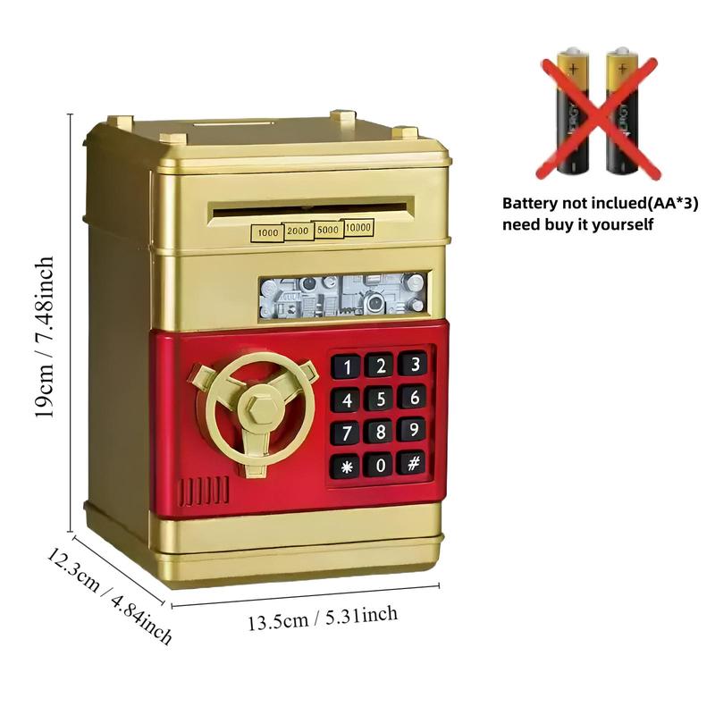 Money Bank, Electronic Savings Machine, Piggy Bank, Password Safe, Coin Saving Box, Money Deposit Box, Gift Ideas for Boys & Girls (Battery Required, Battery Not Included)