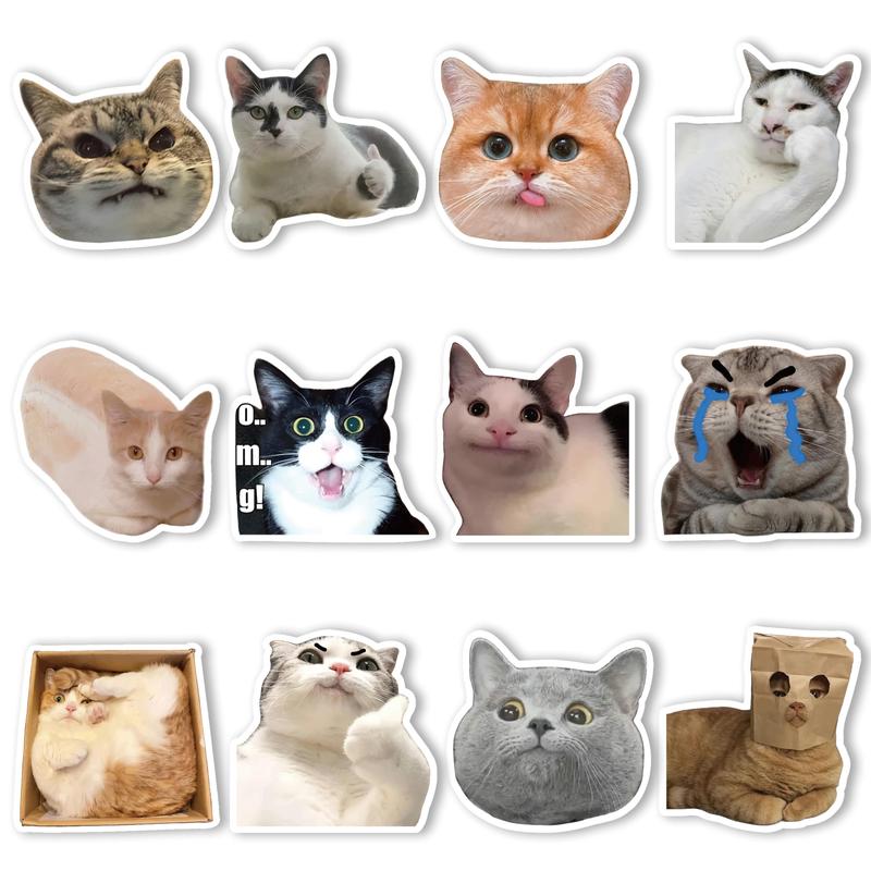 12 Pieces Funny Cat Emoji Fridge Magnets Cute Fridge Magnets Decorative Ethical Humor Housewarming Gifts For Home Office Cabinets School Lockers Whiteboards Dishwashers Thickened Strong Magnetic Acrylic Fridge Stickers