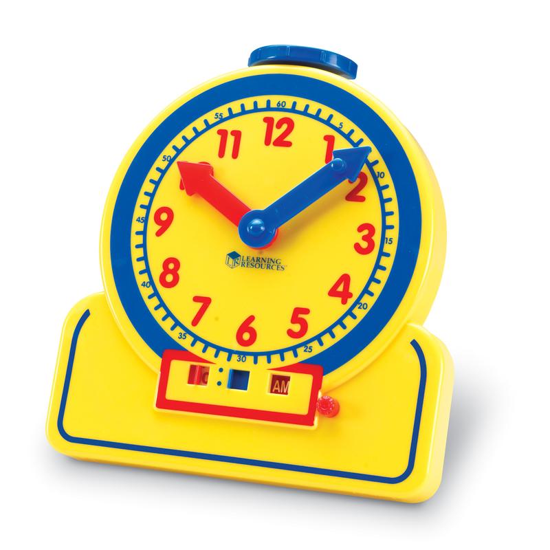 Learning Resources Primary Time Teacher 12-Hour Junior Learning Clock, Teach both analog and digital time