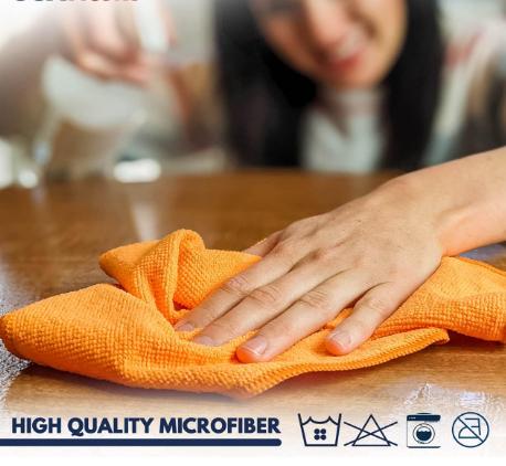 8 Pcs Microfiber Cleaning Cloth - 12