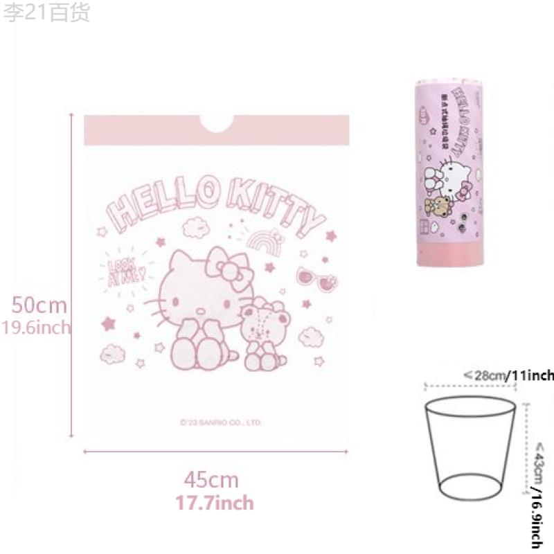 30-Piece Hello Kitty Adorable Trash Bags - Extra Large, Durable & Kawaii Design - Perfect for Desktop, Home & Office - Sanrio Cute Garbage Solution