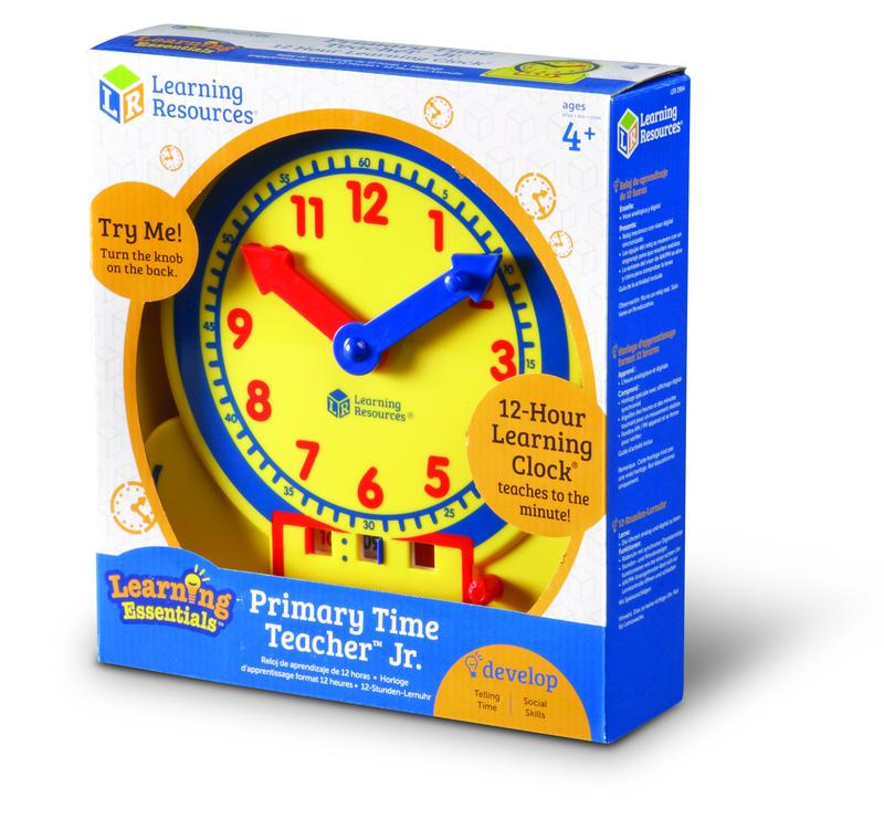 Learning Resources Primary Time Teacher 12-Hour Junior Learning Clock, Teach both analog and digital time