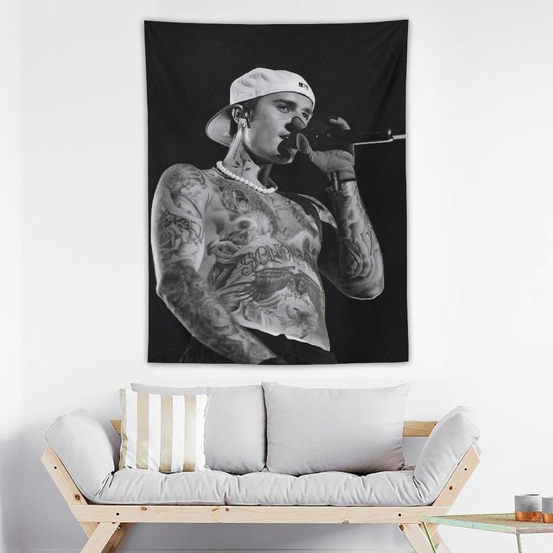 DFHSAAF American Star Tapestry justin star bieber Flag Tapestry Suitable for College Dormitory Cave Bedroom Living Room Office Party Decoration Fans Gift 30