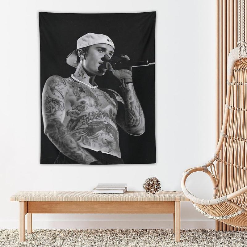 DFHSAAF American Star Tapestry justin star bieber Flag Tapestry Suitable for College Dormitory Cave Bedroom Living Room Office Party Decoration Fans Gift 30