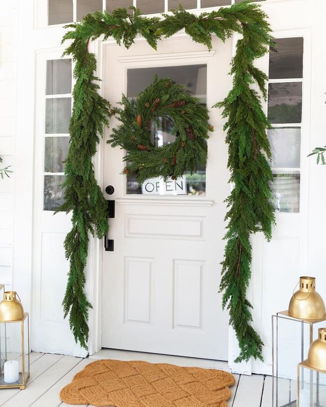 (Black Friday SALE) Natural Christmas Greenery - Real Touch Norfolk Pine Garland Vibrant Artificial Cedar Garland hobby lobby  christmas christmas tree decor christmas  garland tacky christmas tree christmas decorations