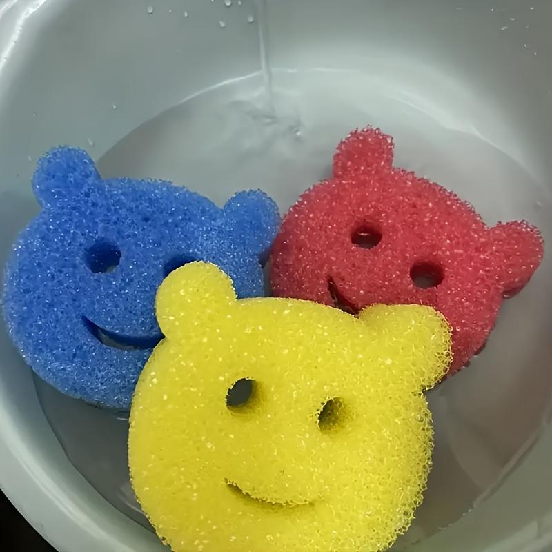 Bear shape warm cleaning sponge Kitchen sponge wipe