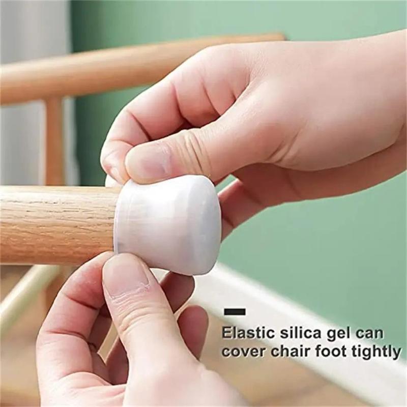 16pcs Silicone Chair Leg Cover, Anti Slip Noise Reduction Table Feet Cover, Chair Leg Protectors For Hardwood Floors