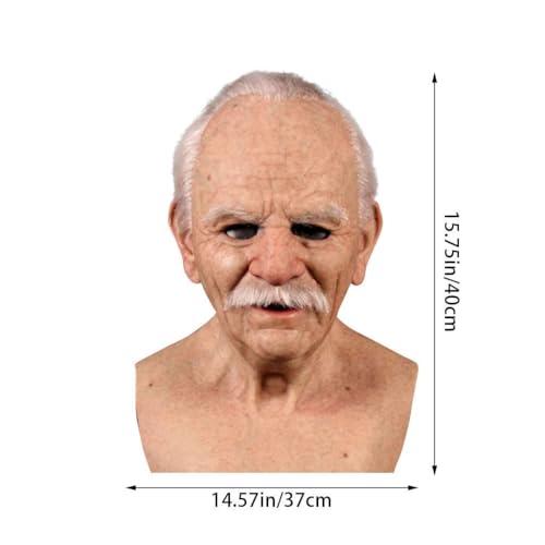 Realistic Halloween Mask for Adults – Funny Latex Old Man & Old Lady Masks for Pranks, Cosplay Costumes, and Parties