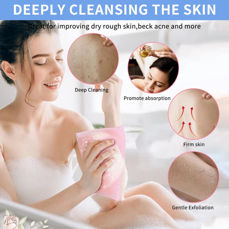 African Exfoliating Mesh Sponge for Body Scrub, Shower Scrub Back Wash, African Mesh Sponge Brush Exfoliator skin smoother Accessories smoother skin