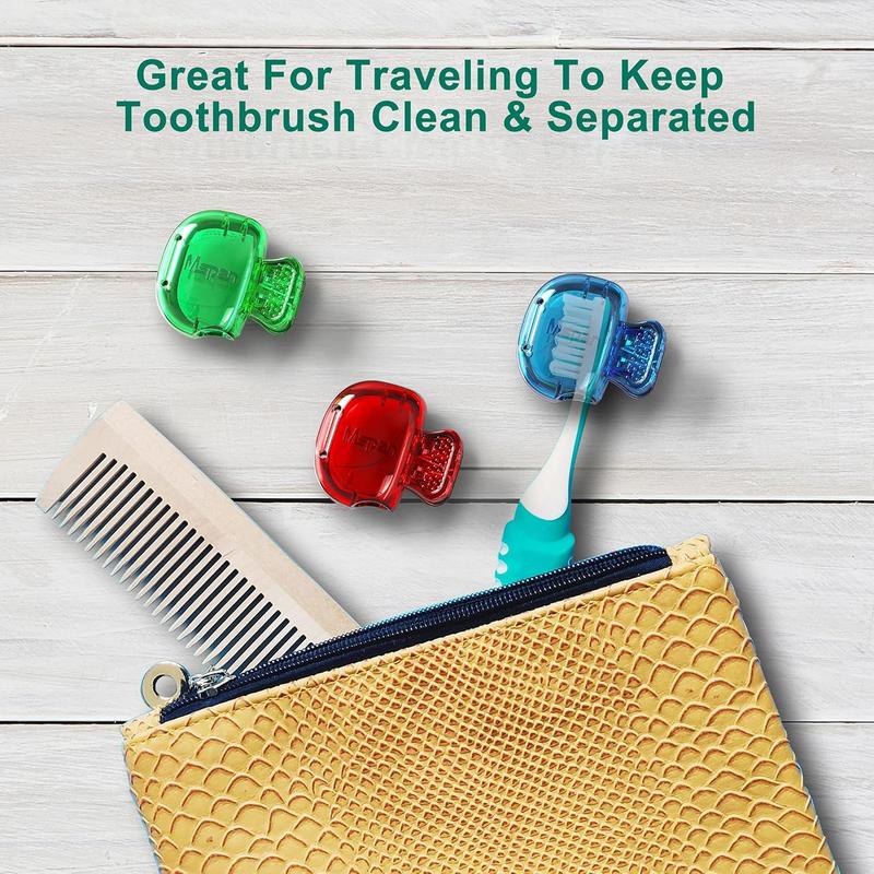 Toothbrush Head Cover Cap: Toothbrush Protector Brush Pod Case Protective Plastic Clip Bathroom Cool Stuff for Household Travel