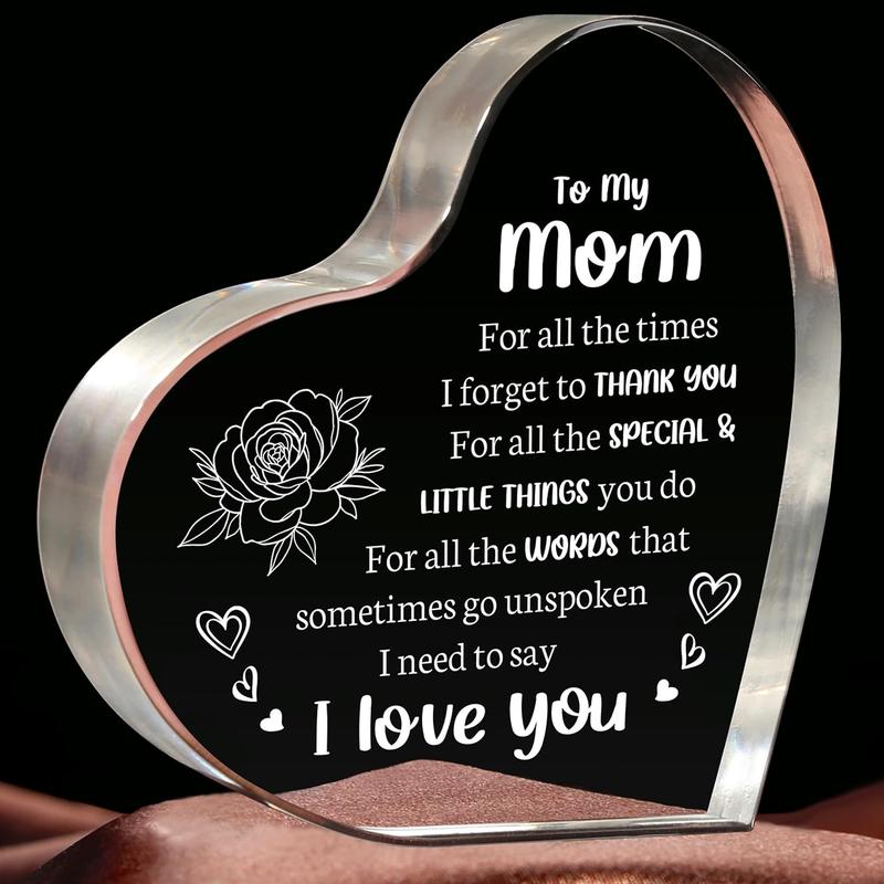 Gifts for Mom, Mom Christmas Gifts -  Keepsake 3.9x3.9 Inch - I Love You Mom Birthday Gifts from Son -  Mothers Day Valentines Day Gifts for Mom