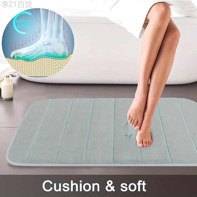 3pcs Extended Memory Foam Bathmat Set, Non-Slip, U-Shape Design, Cozy Bathroom Decor Rug Rectangle