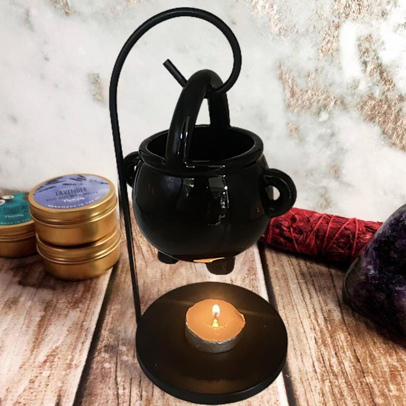 Cauldron Design Candle Holder, 1 Count Hanging Candle Burner, Tea Light Candle Holder, Oil Burner, Home Decor for Yoga Room Meditation