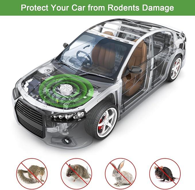 4 Pack Mouse Repellent for Car Engines, Peppermint Oil to Repel Mice and Rats, Mouse Repellent Keep Rodents Out of Car Rat Repellent for House Mice Repellent Outdoor