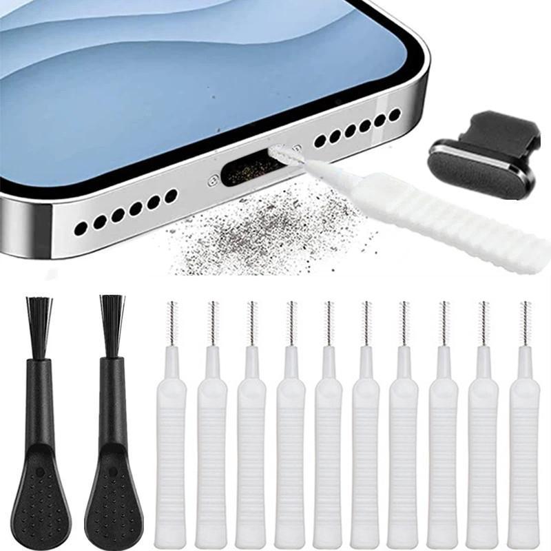 Cell Phone Charging Port Dust Plug & Cleaning Tool for Summer, Phone Port Dust Plug & Speaker Cleaning Brush for iPhone Smartphone Series, Cleaning Tool for Phone Port Earphone Electronics