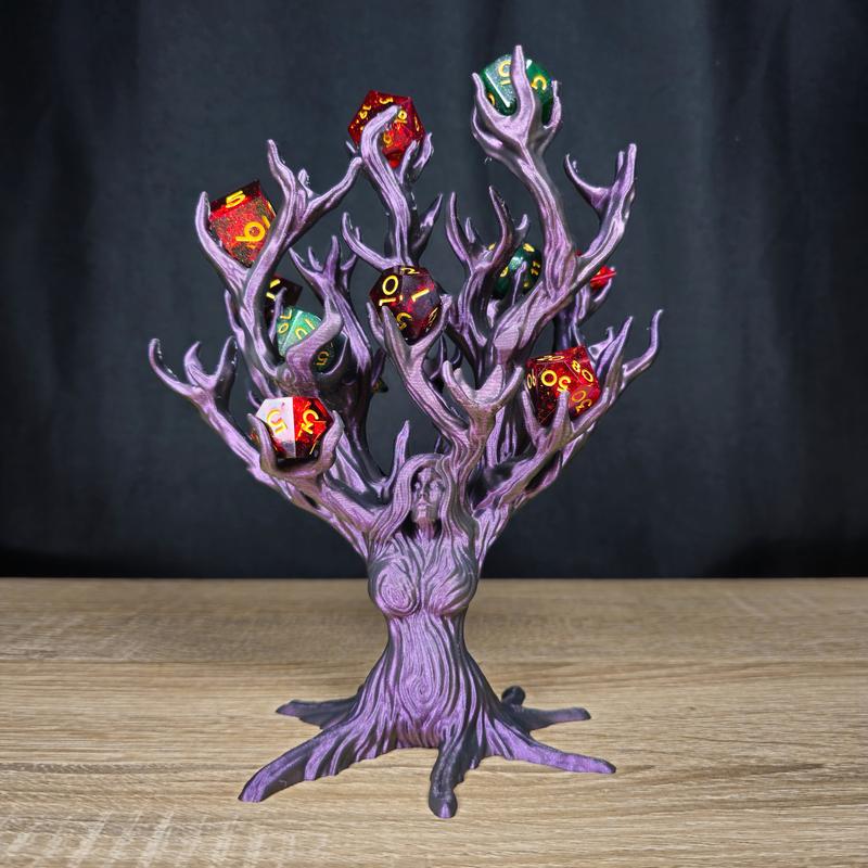 Dice Holder Tree Goddess - Dice Tray Decorative Rack Display Organiser for Tabletop RPG, DND