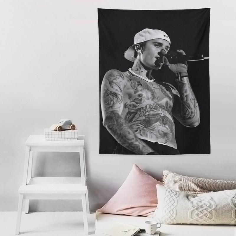 DFHSAAF American Star Tapestry justin star bieber Flag Tapestry Suitable for College Dormitory Cave Bedroom Living Room Office Party Decoration Fans Gift 30