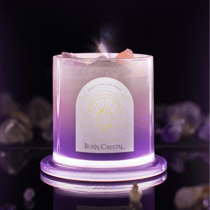 BurnCrystal - Healing Stones Crystal Candle - MOONLIT WHISPERS crystal candle Decor Ornaments voluspa  candle