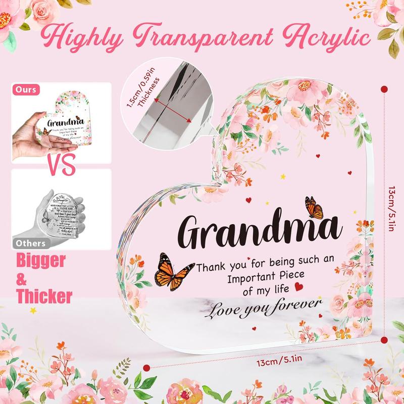 Gifts for Grandma - Mothers Day Grandma Birthday Gift from Grandaughter Grandson, 5.1