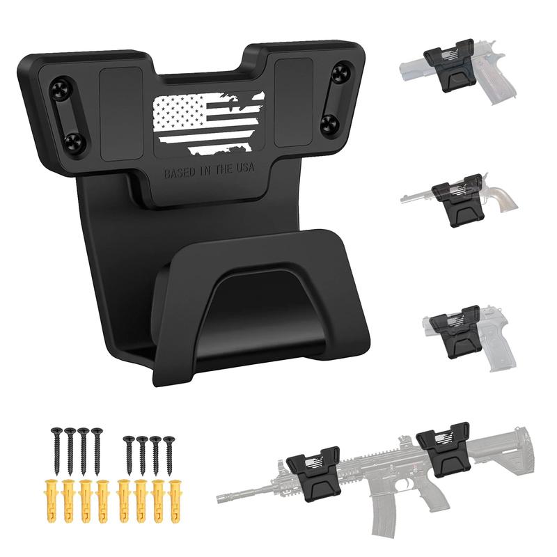 Magnetic Gun Mount, 1 Count Magnetic Gun Holder, Wall Mounted Gun Display Rack, Home Organizer for Car, Truck, Wall, Safe, Men Gifts, Boyfriend Gifts, 2024 Storage Organizer